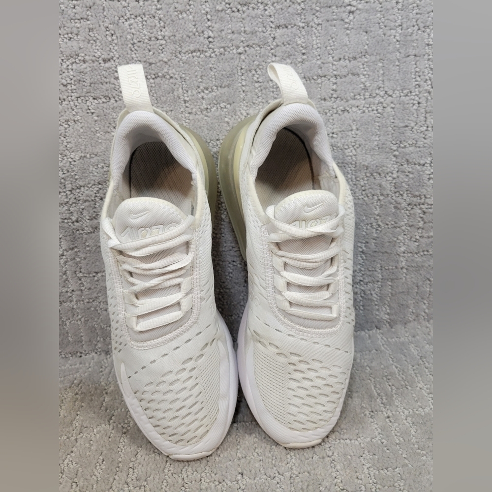 NIKE Air Max 270 GS Youth Size 5Y Women's 6.5 White Athletic Running Sneakers. - Picture 6 of 13